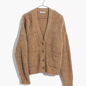 Madewell Speckled Rib Cardigan Sweater